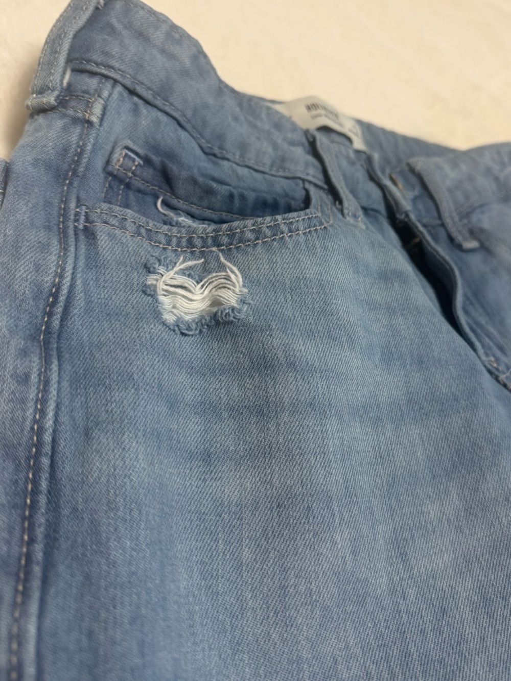 HOLLISTER Low Rise Baggy Wide Leg Jeans Blue Size 23 GUC - Picture 7 of 13